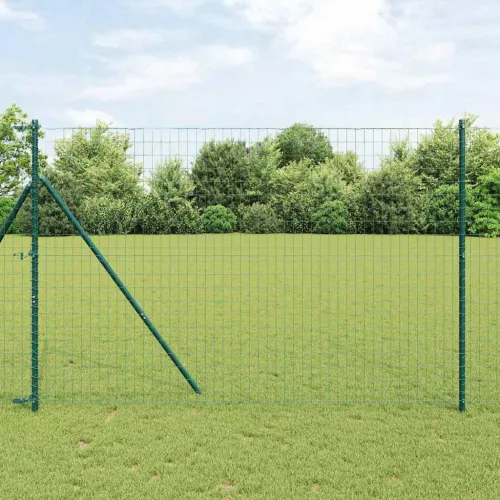 Euro ograda 1,6 x 10 m Željezo prekriveno PVC-om Zelena - Zelena 10 x 1,6 m 50 x 75 mm Cijena