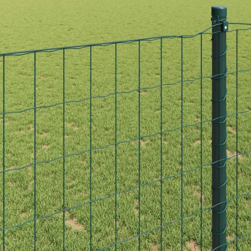 Euro ograda 1,4 x 10 m Željezo prekriveno PVC-om Zelena - Zelena 10 x 1,4 m 50 x 100 mm Cijena