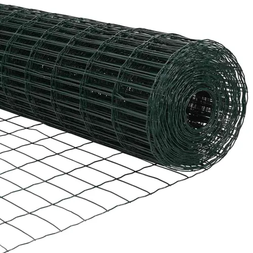 Euro ograda 1,5 x 10 m Željezo prekriveno PVC-om Zelena - Zelena 10 x 1,5 m 50 x 100 mm Cijena