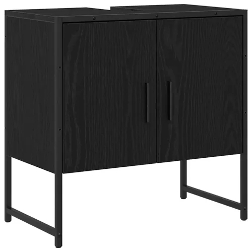 Set namještaja za kupaonicu 3 kom. Crna 33 x 33 x 102,5 cm - Crni hrast Cijena