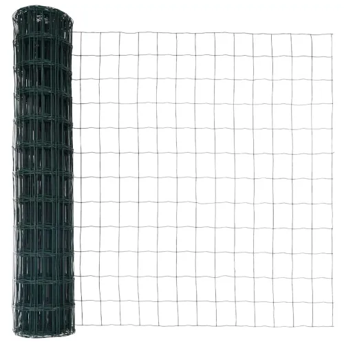 Euro ograda 1,2 x 10 m Željezo prekriveno PVC-om Zelena - Zelena 10 x 1,2 m 75 x 100 mm Cijena