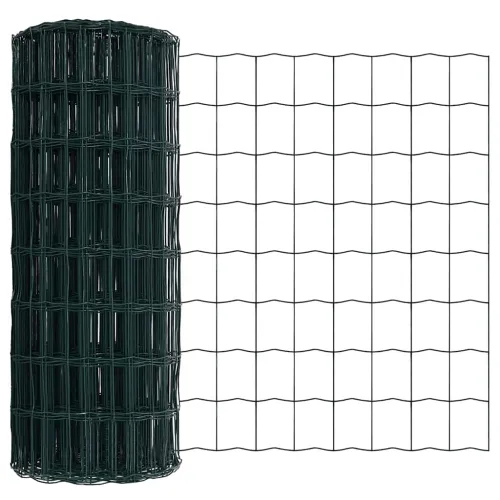 Euro ograda 0,6 x 10 m Željezo prekriveno PVC-om Zelena - Zelena 10 x 0,6 m 77 x 64 mm Cijena