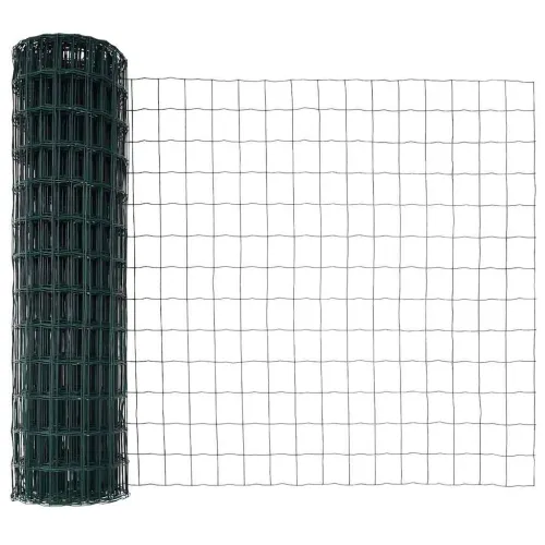 Euro ograda 1,4 x 10 m Željezo prekriveno PVC-om Zelena - Zelena 10 x 1,4 m 77 x 64 mm Cijena
