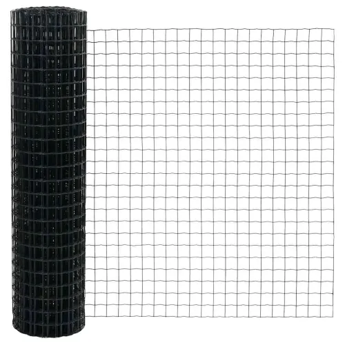 Euro ograda 1,2 x 10 m Željezo prekriveno PVC-om Siva - Siva 10 x 1,2 m 50 x 50 mm Cijena
