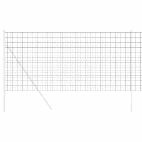 Euro ograda 1,4 x 10 m Željezo prekriveno PVC-om Siva - Siva 10 x 1,4 m 50 x 50 mm Cijena