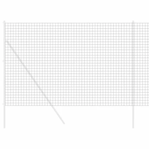 Euro ograda 1,6 x 10 m Željezo prekriveno PVC-om Siva - Siva 10 x 1,6 m 50 x 50 mm Cijena
