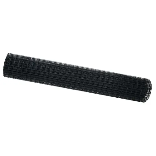 Euro ograda 1,6 x 10 m Željezo prekriveno PVC-om Siva - Siva 10 x 1,6 m 50 x 75 mm Cijena