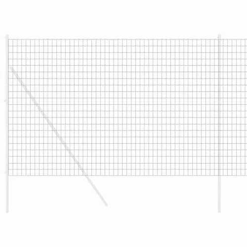 Euro ograda 1,6 x 10 m Željezo prekriveno PVC-om Siva - Siva 10 x 1,6 m 50 x 75 mm Cijena
