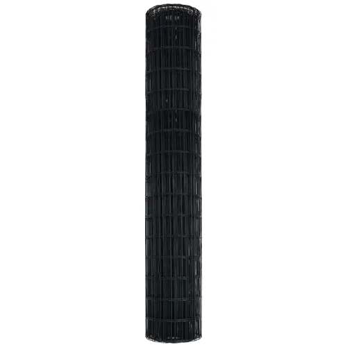 Euro ograda 1,5 x 10 m Željezo prekriveno PVC-om Siva - Siva 10 x 1,5 m 50 x 100 mm Cijena