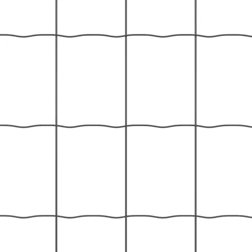 Euro ograda 1,2 x 10 m Željezo prekriveno PVC-om Siva - Siva 10 x 1,2 m 75 x 100 mm Cijena