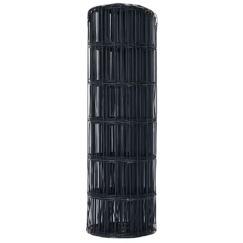 Euro ograda 0,6 x 10 m Željezo prekriveno PVC-om Siva - Siva 10 x 0,6 m 100 x 100 mm Cijena