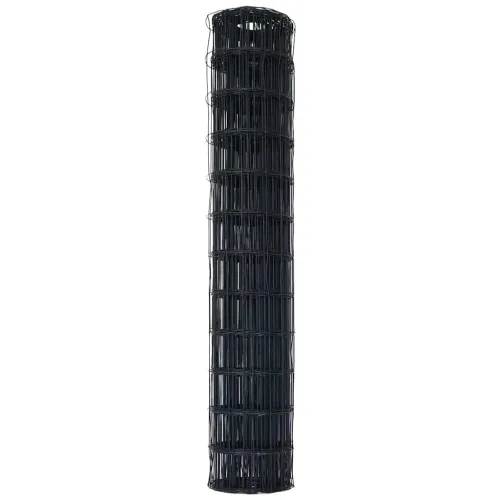 Euro ograda 1,4 x 10 m Željezo prekriveno PVC-om Siva - Siva 10 x 1,4 m 100 x 100 mm Cijena