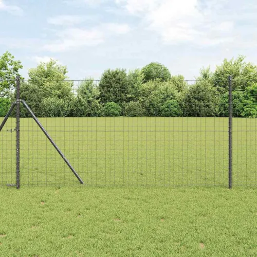 Euro ograda 1,2 x 25 m Željezo prekriveno PVC-om Siva - Siva 25 x 1,2 m 50 x 50 mm Cijena