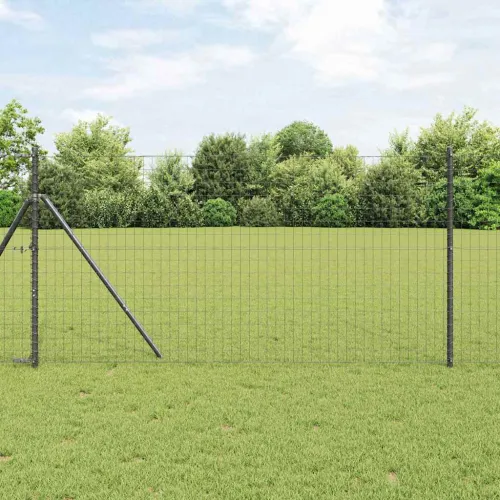 Euro ograda 1,2 x 25 m Željezo prekriveno PVC-om Siva - Siva 25 x 1,2 m 50 x 75 mm Cijena