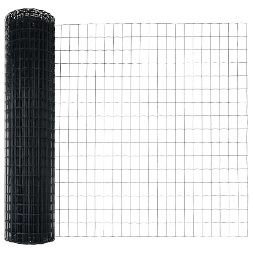 Euro ograda 1,2 x 25 m Željezo prekriveno PVC-om Siva - Siva 25 x 1,2 m 50 x 75 mm Cijena