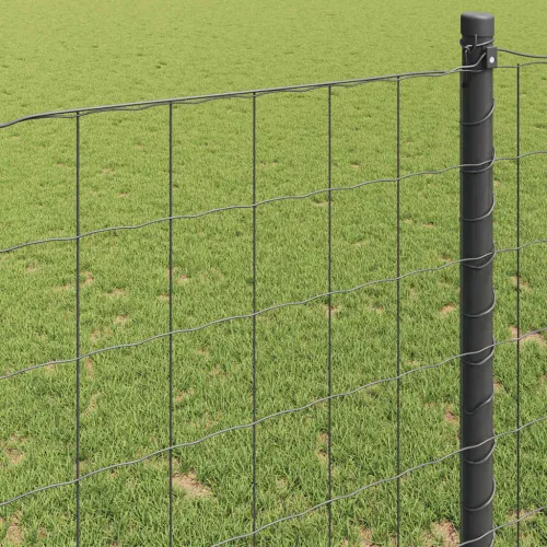 Euro ograda 1 x 25 m Željezo prekriveno PVC-om Siva - Siva 25 x 1 m 75 x 100 mm Cijena