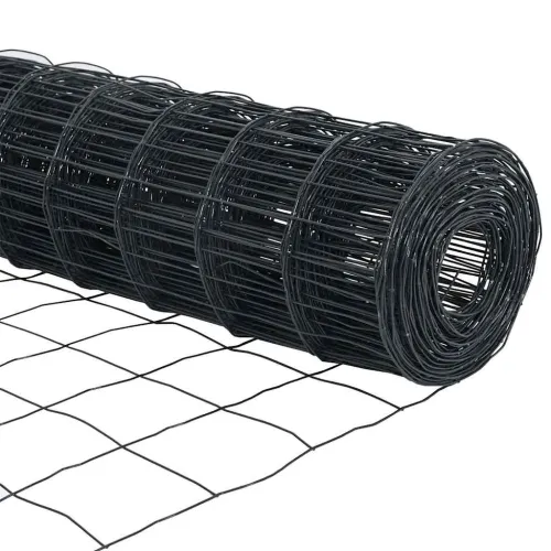 Euro ograda 0,4 x 25 m Željezo prekriveno PVC-om Siva - Siva 25 x 0,4 m 100 x 100 mm Cijena