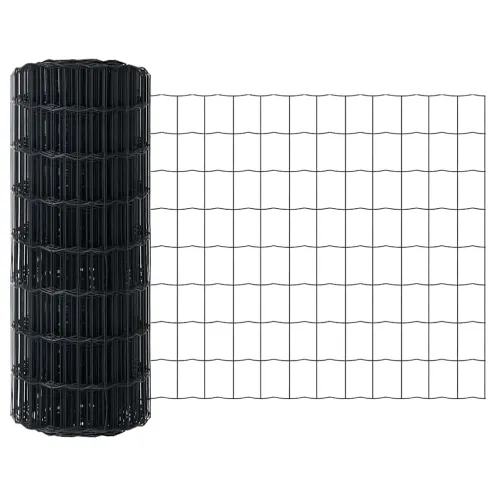 Euro ograda 0,4 x 50 m Željezo prekriveno PVC-om Siva - Siva 50 x 0,4 m 50 x 75 mm Cijena