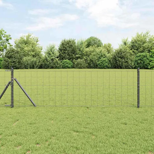 Euro ograda 0,4 x 50 m Željezo prekriveno PVC-om Siva - Siva 50 x 0,4 m 100 x 100 mm Cijena