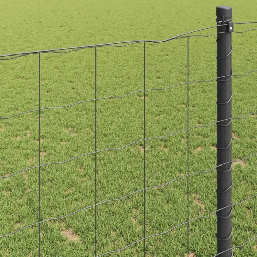 Euro ograda 0,6 x 50 m Željezo prekriveno PVC-om Siva - Siva 50 x 0,6 m 100 x 100 mm Cijena