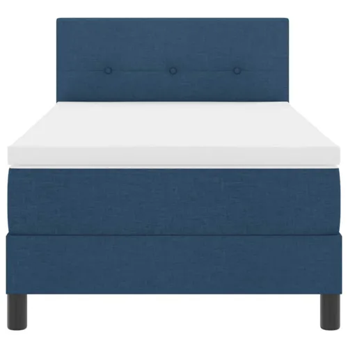 Box spring krevet s jastukom Plava 80 x 200 cm tkanina - Plava 80 x 200 cm Prošiveno gumbima Cijena