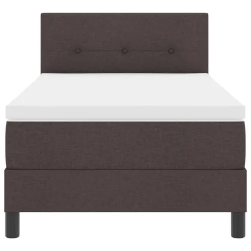 Box spring krevet Tamno smeđa 90 x 200 cm tkanina - Tamno smeđa 90 x 200 cm Prošiveno gumbima Cijena