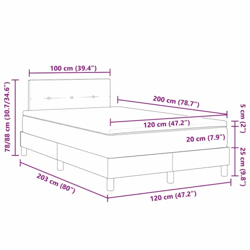 Box spring krevet s uzglavljem Plava 120 x 200 cm tkanina - Plava 120 x 200 cm Prošiveno gumbima Cijena