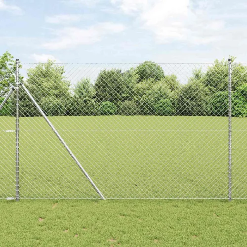 Ograda od lančane veze 10 x 1,6 m Pocinčani čelik Srebrna - Srebrna 10 x 1,6 m 60 x 60 mm Cijena