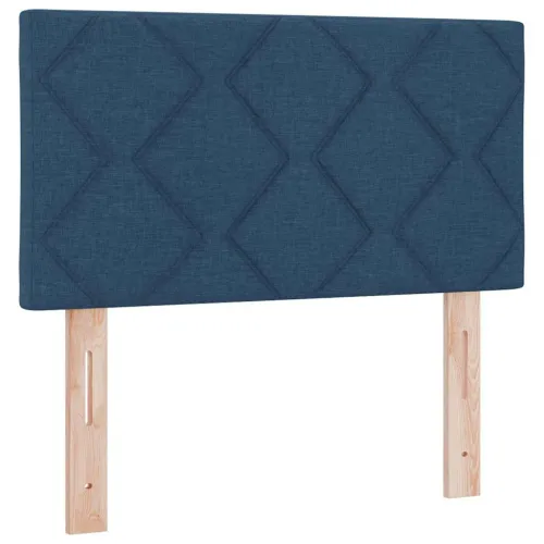 Box spring krevet s uzglavljem Plava 80 x 200 cm tkanina - Plava 80 x 200 cm Dizajn s rombovima Cijena