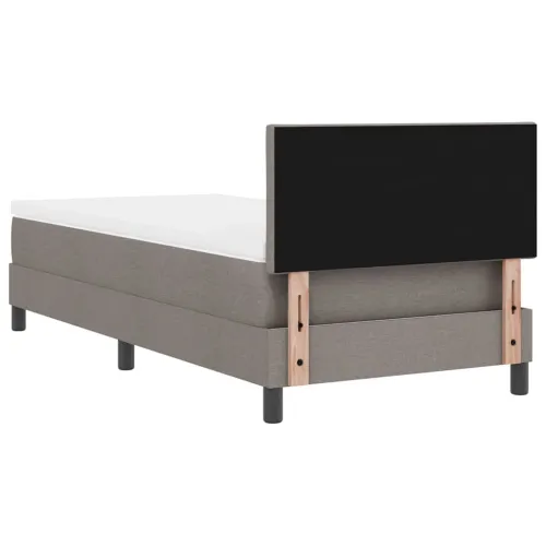 Box spring krevet Sivo-smeđa 90 x 190 cm tkanina - Sivo-smeđa 90 x 190 cm Dizajn s rombovima Cijena
