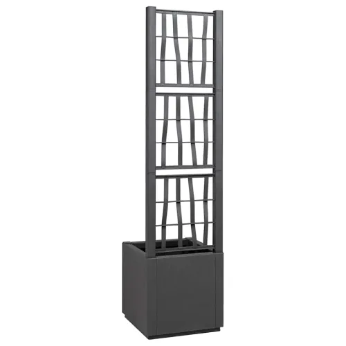 Vrtni saksija s rešetkom Tamnosiva 36 x 36 x 140 cm PP - Tamnosiva 36 x 36 x 140 cm Cijena
