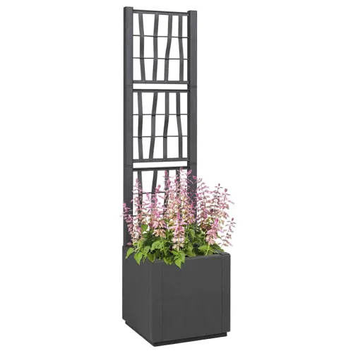 Vrtni saksija s rešetkom Tamnosiva 36 x 36 x 140 cm PP - Tamnosiva 36 x 36 x 140 cm Cijena