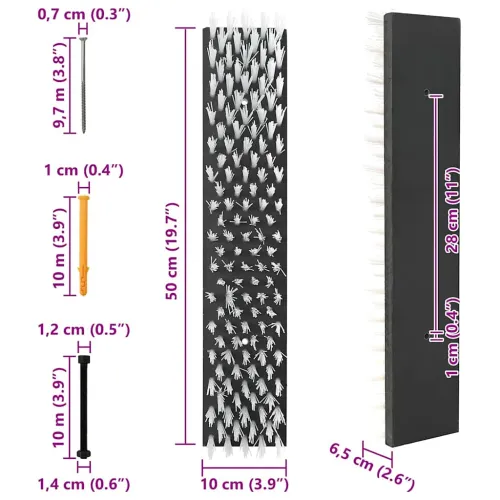 Četke za goveda Crna i bijela 50 x 10 x 6,5 cm PP - Bijela Pravokutno Cijena