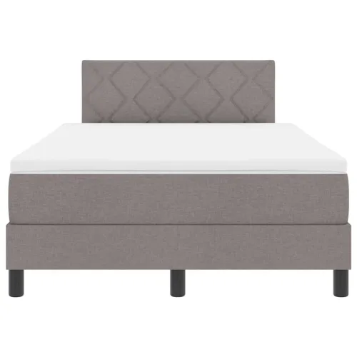 Box spring krevet Sivo-smeđa 120 x 200 cm tkanina - Sivo-smeđa 120 x 200 cm Dizajn s rombovima Cijena