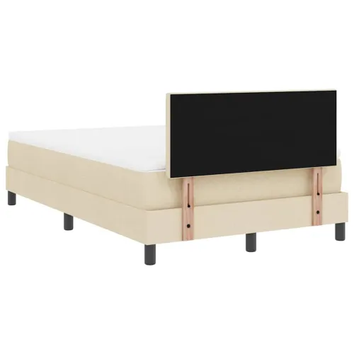 Box spring krevet s uzglavljem Krema 120 x 200 cm tkanina - Krema 120 x 200 cm Dizajn s rombovima Cijena