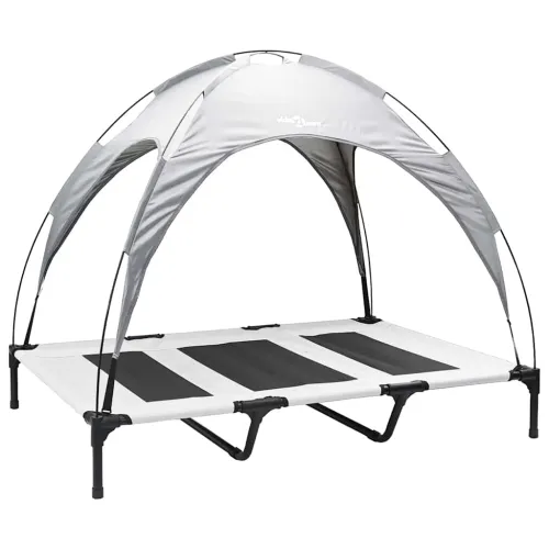 Krevet za psa Srebrno Siva 122 x 93 x 106,5 cm Čelik - 122 x 93 x 106,5 cm Srebrno siva Cijena