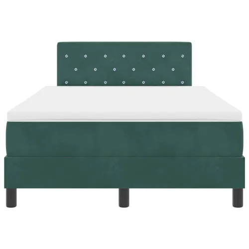 Box spring krevet Tamnozelena 120 x 200 cm Baršun - Tamnozelena 120 x 200 cm Kristal s dugmadima Cijena