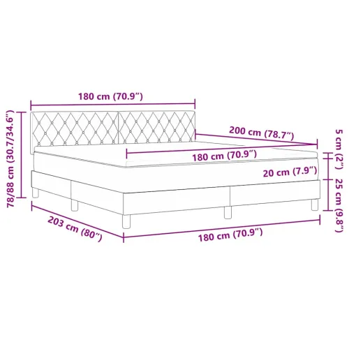 Box spring krevet Tamno siva 180 x 200 cm Baršun - Tamno siva 180 x 200 cm Kristal s dugmadima Cijena