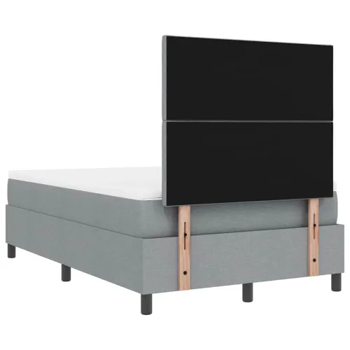 Box spring krevet Svijetlo siva 120 x 190 cm tkanina - Svjetlosiva 120 x 190 cm Dizajn s rombovima Cijena
