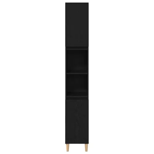Kupaonski ormar Crni hrast 30 x 30 x 190 cm Konstruirano drvo - Crni hrast Cijena