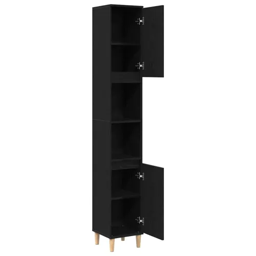 Kupaonski ormar Crni hrast 30 x 30 x 190 cm Konstruirano drvo - Crni hrast Cijena
