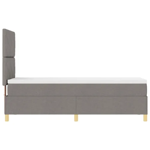 Box spring krevet Sivo-smeđa 80 x 200 cm tkanina - Sivo-smeđa 80 x 200 cm Dizajn s rombovima Cijena