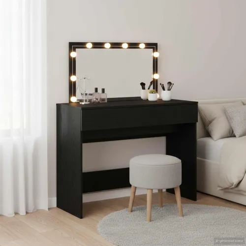Toaletni stol Crni hrast 100 x 40 x 120 cm Konstruirano drvo - Crni hrast Cijena