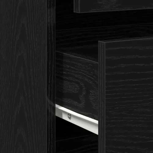 Ormar s ladicama 3-Ladica Crna 80 x 41 x 58 cm - Crni hrast 80 x 41 x 58 cm Cijena