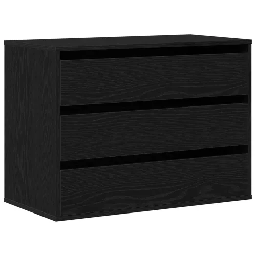 Ormar s ladicama 3-Ladica Crna 80 x 41 x 58 cm - Crni hrast 80 x 41 x 58 cm Cijena