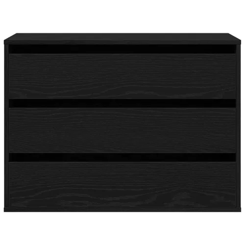 Ormar s ladicama 3-Ladica Crna 80 x 41 x 58 cm - Crni hrast 80 x 41 x 58 cm Cijena
