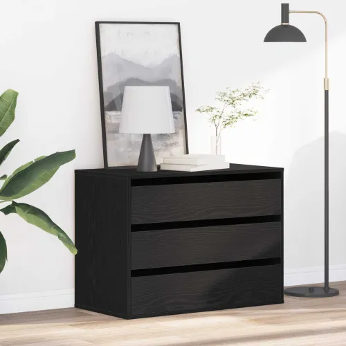 Ormar s ladicama 3-Ladica Crna 80 x 41 x 58 cm - Crni hrast 80 x 41 x 58 cm Cijena