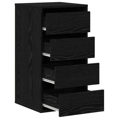 Ormar s ladicama 3-Ladica Crna 40 x 41 x 76 cm - Crni hrast 40 x 41 x 76 cm Cijena