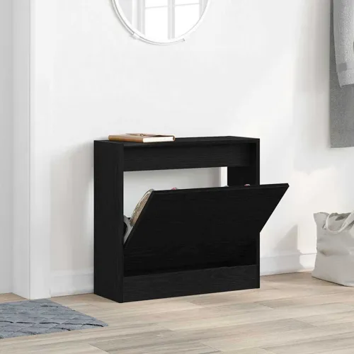 Ormar za cipele 60 x 21 x 57 cm Konstruirano drvo Crni hrast - Crni hrast 60 x 21 x 57 cm Cijena