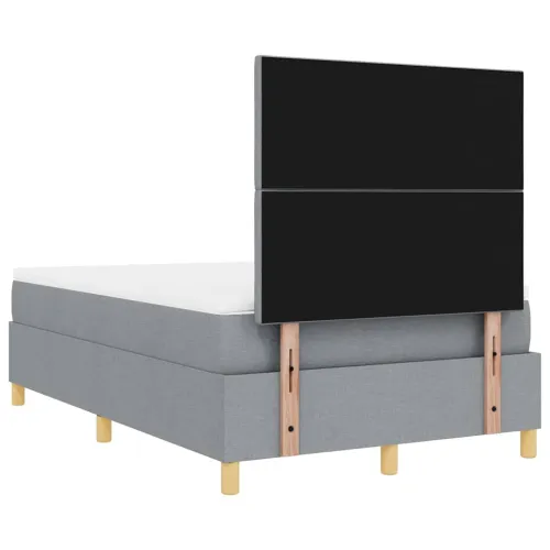 Box spring krevet Svijetlo siva 120 x 200 cm tkanina - Svjetlosiva 120 x 200 cm Dizajn s rombovima Cijena